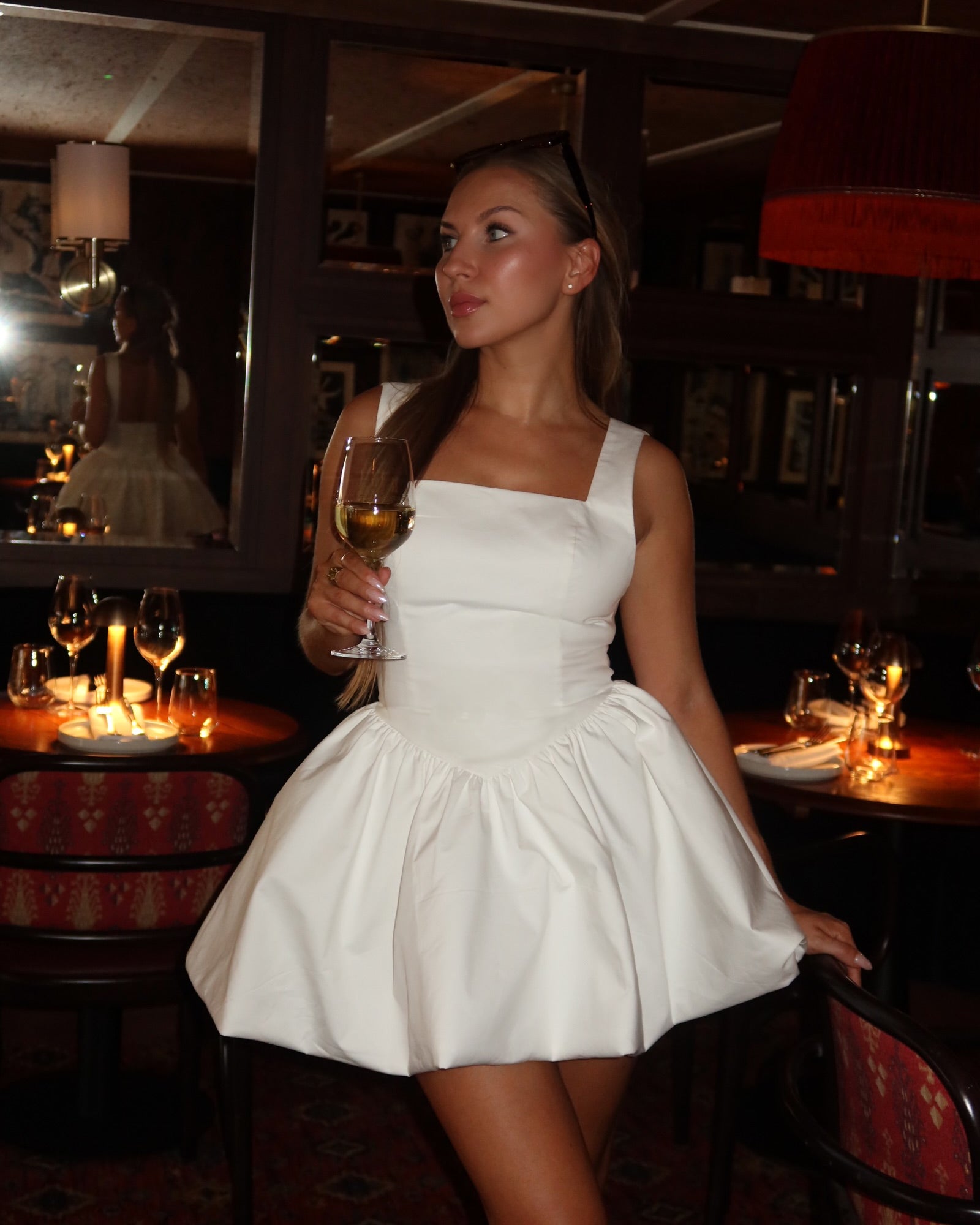 Amalfi White Mini Dress - DE NOIR