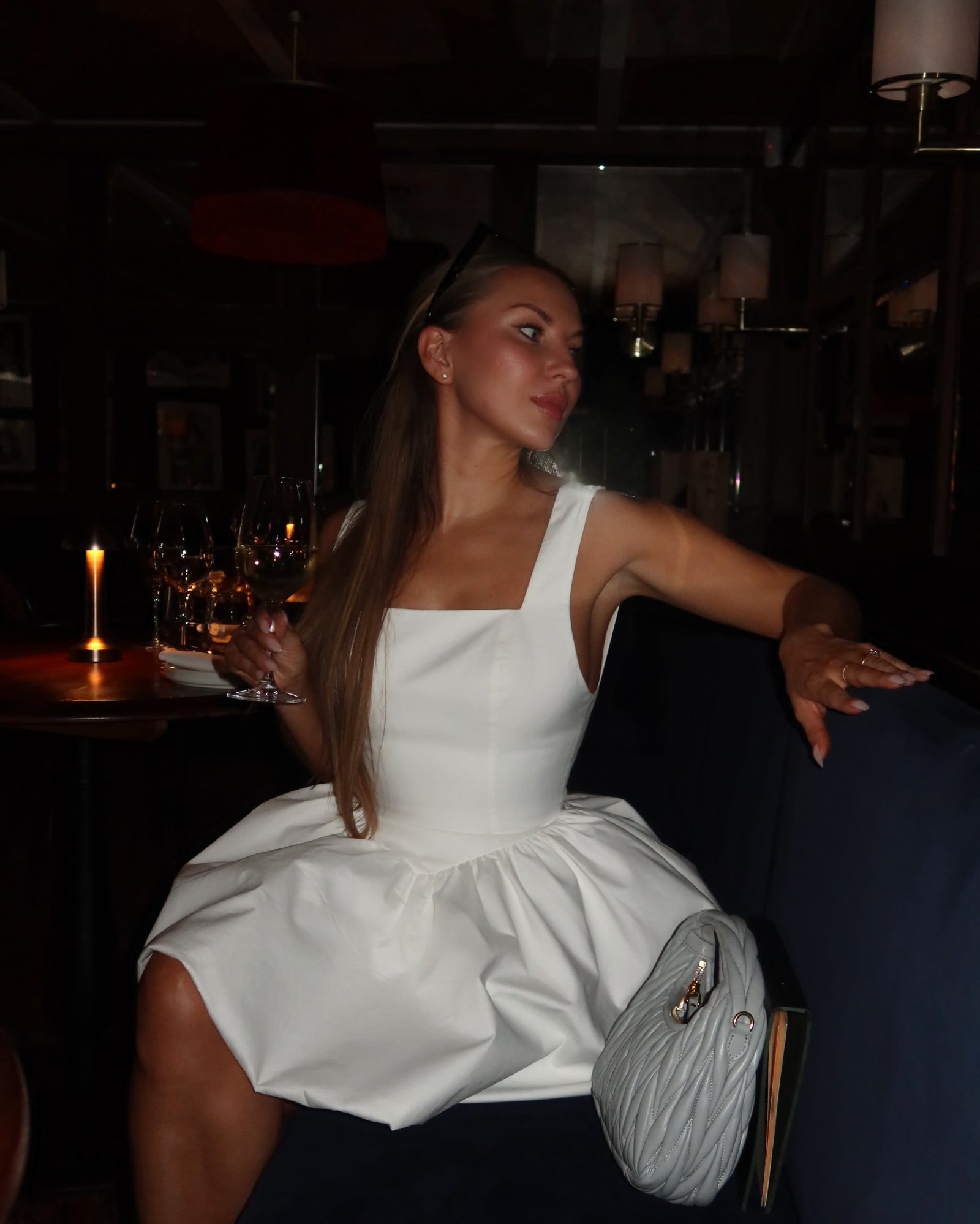 Amalfi White Mini Dress - DE NOIR