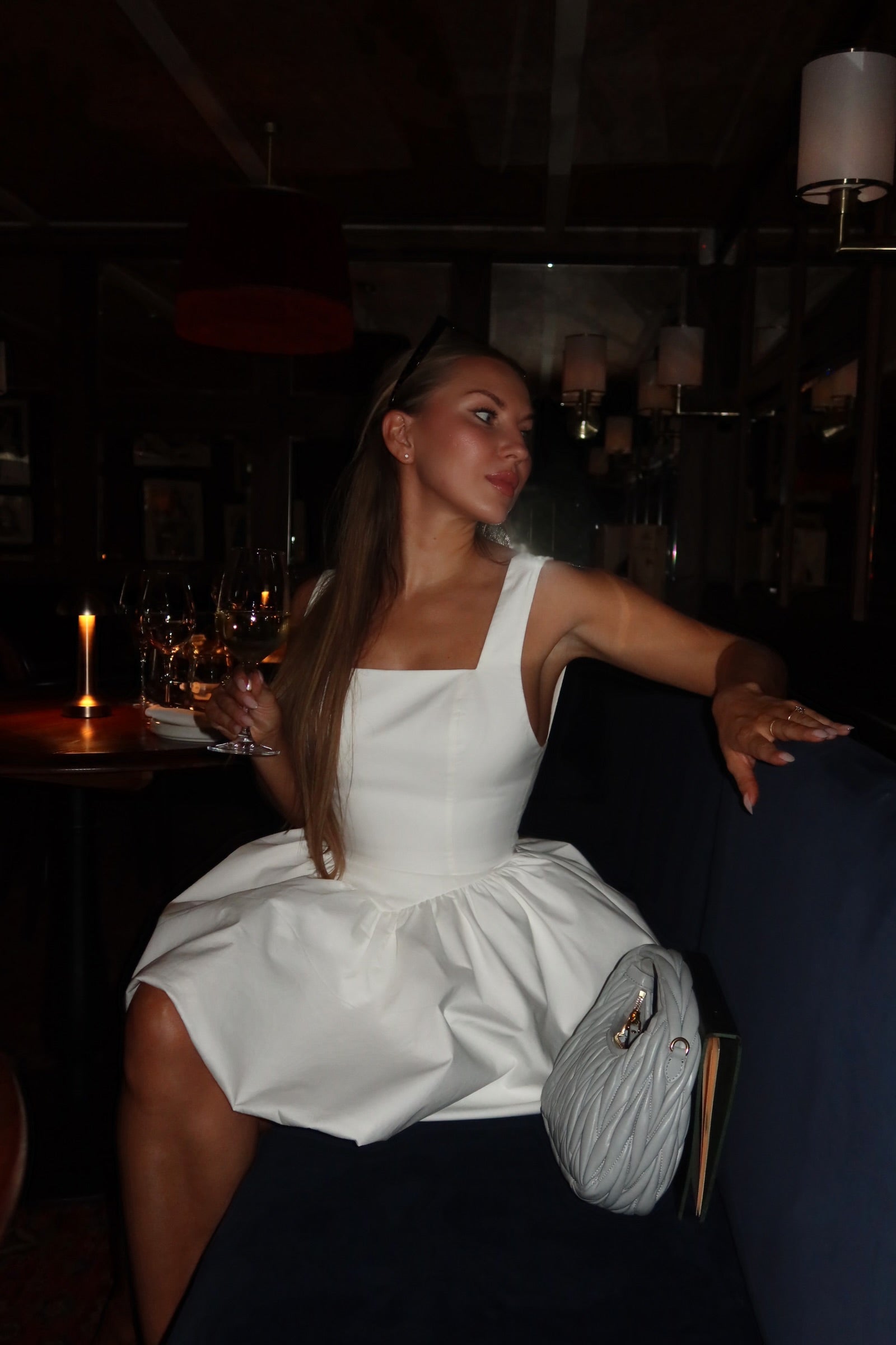 Amalfi White Mini Dress - DE NOIR