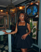 Amalfi Black Mini Dress - DE NOIR