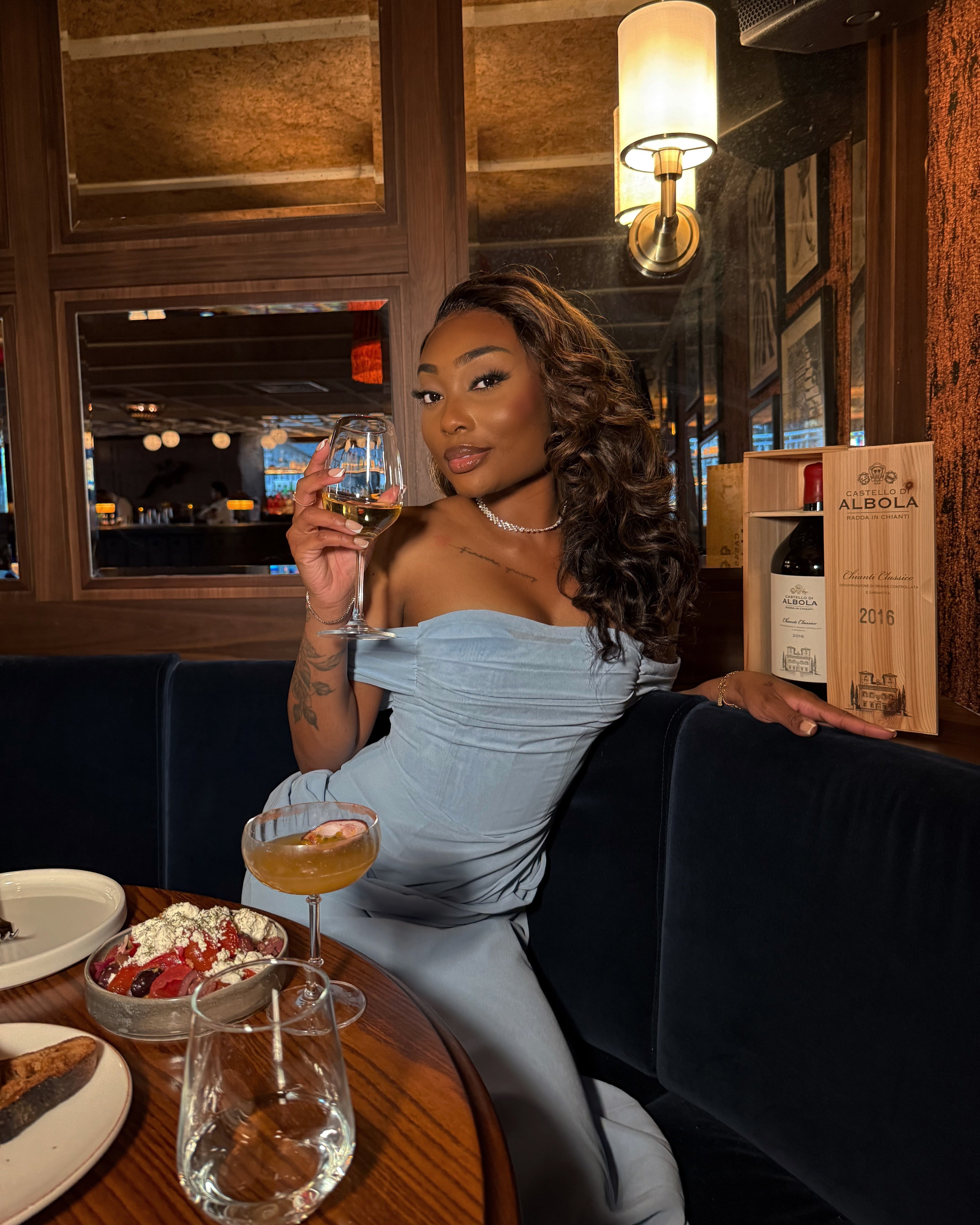 Charlotte Ice Blue Maxi Dress - DE NOIR