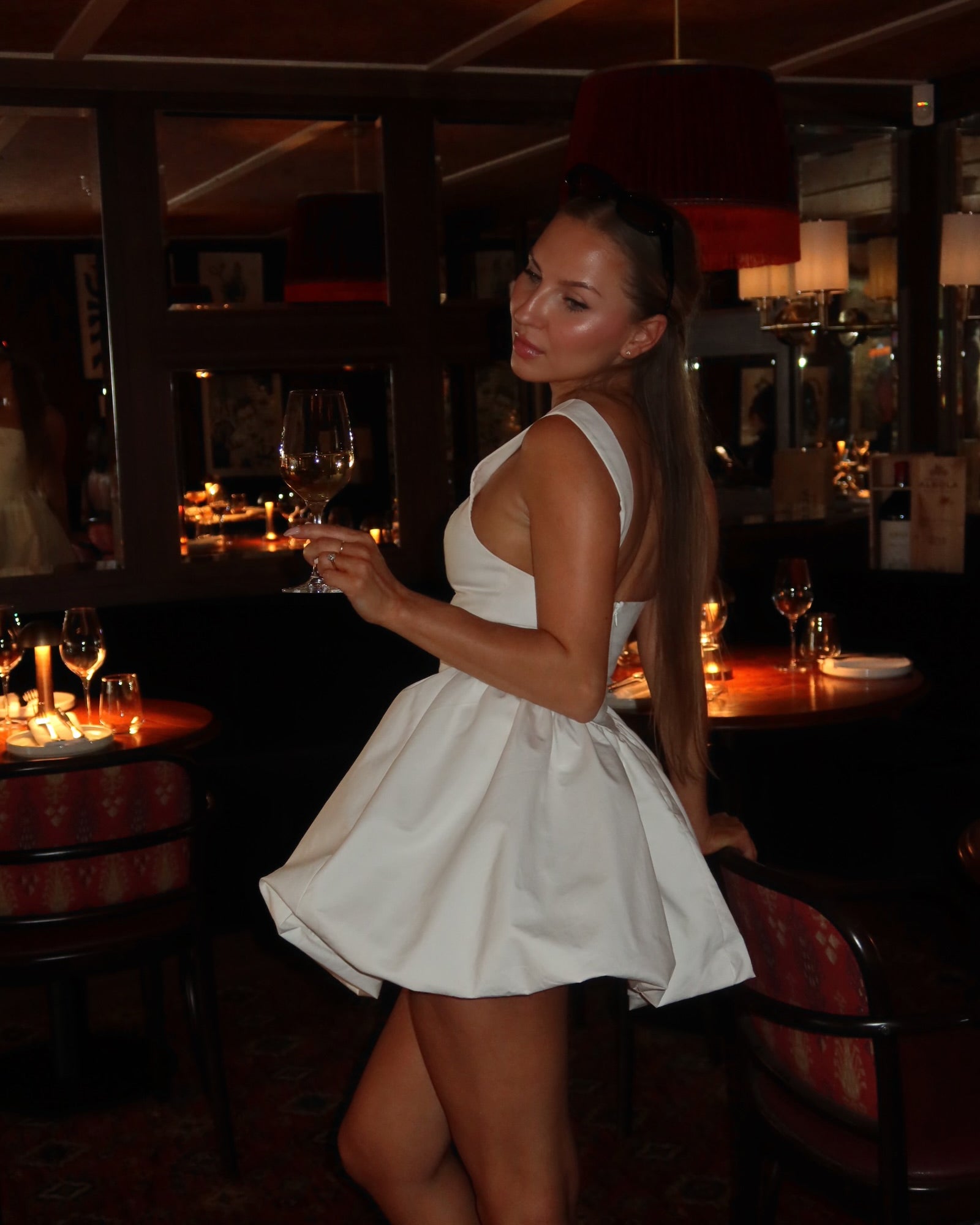 Amalfi White Mini Dress - DE NOIR