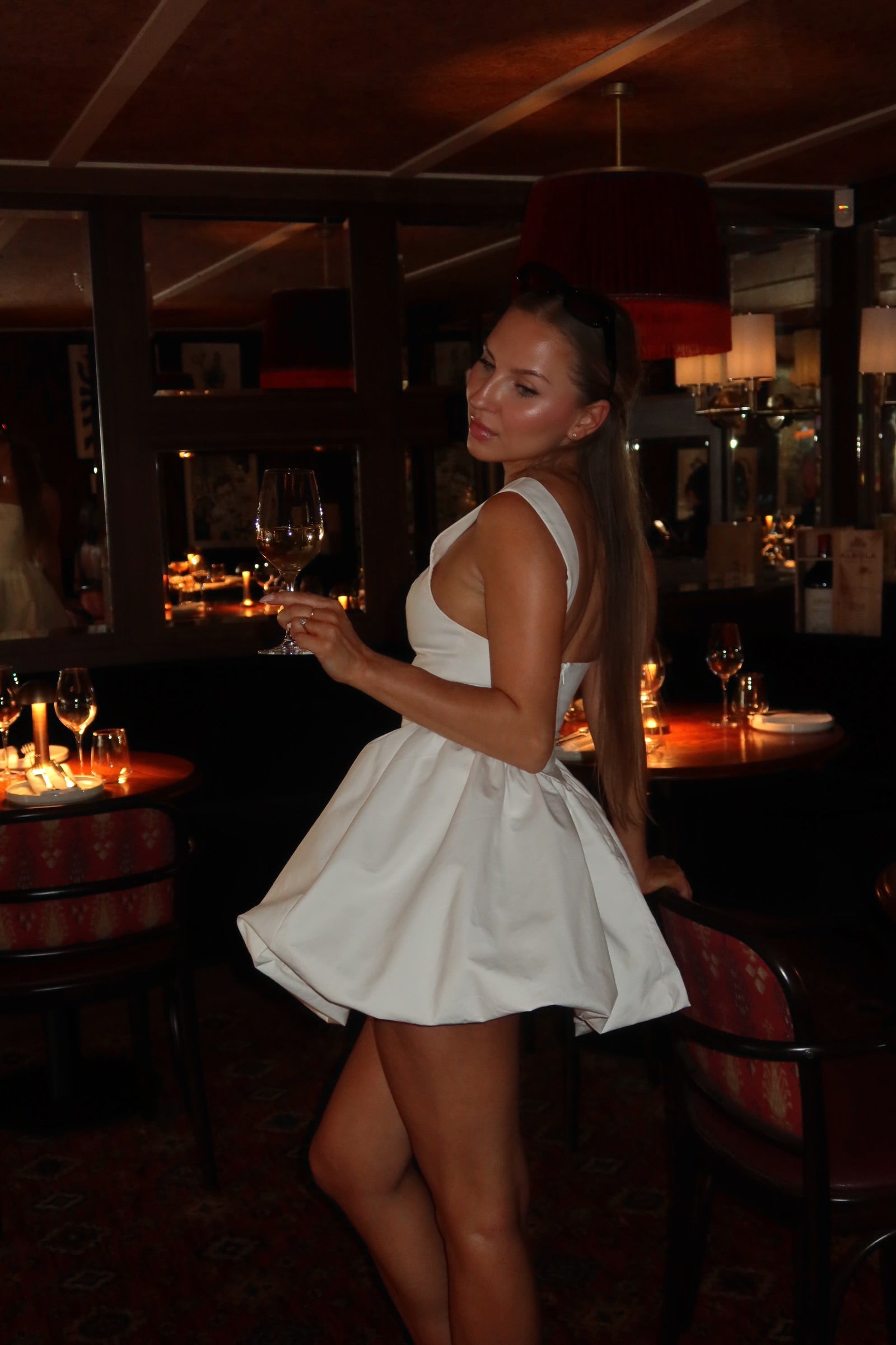 Amalfi White Mini Dress - DE NOIR