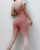 Sculpting Ombre Leggings in Pink