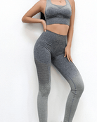 Ombre Seamless Sports Bra in Grey