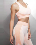 Seamless Sports Ankle Leggings in Peach