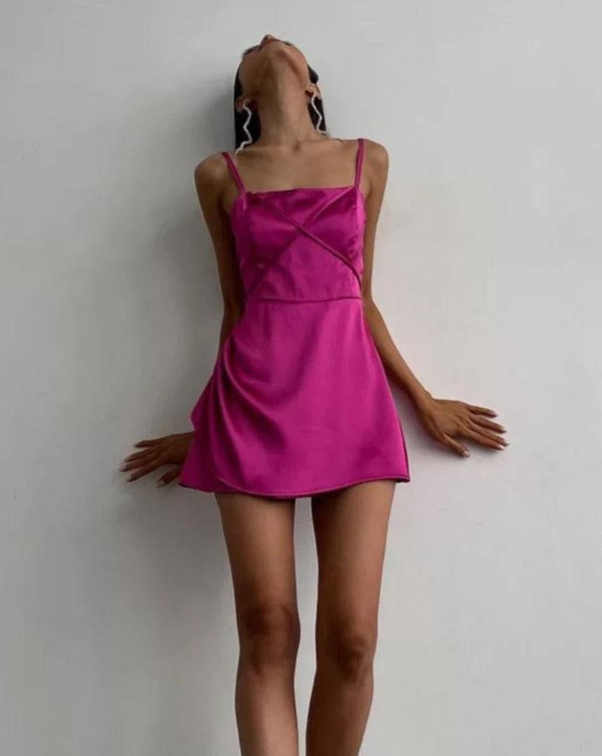 Gigi Pink Mini Dress - De Noir