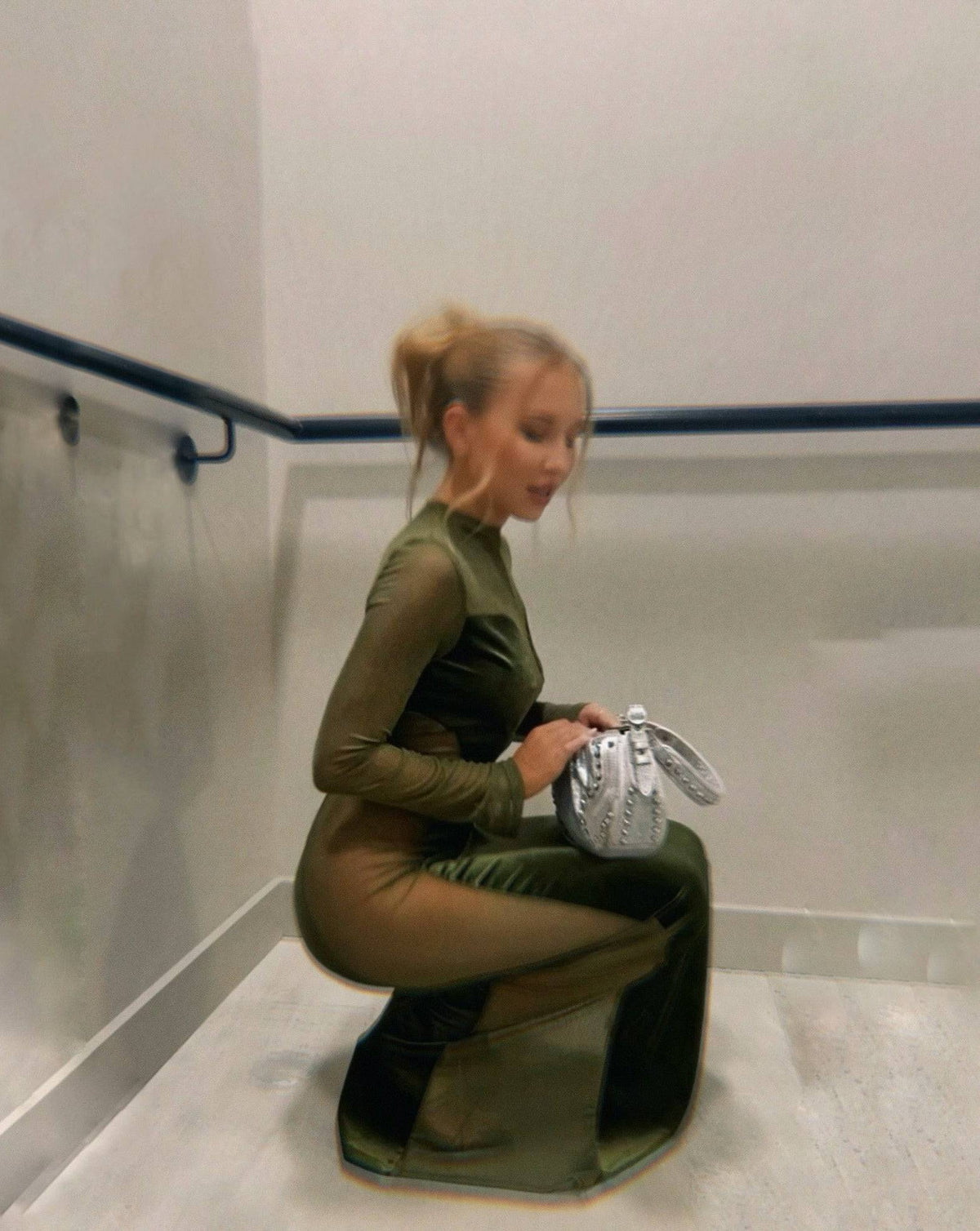 Giselle Khaki Maxi Dress - De Noir