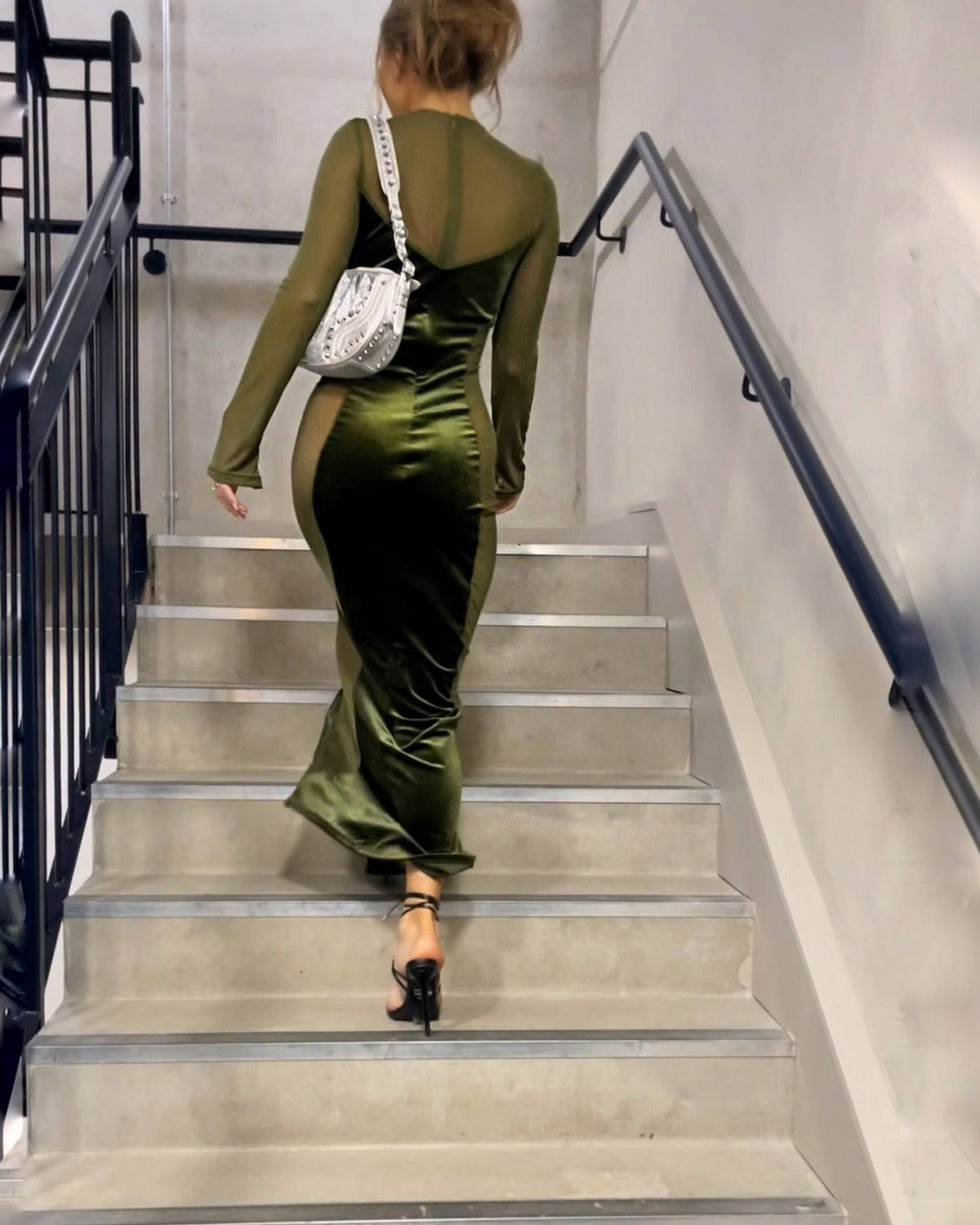 Giselle Khaki Maxi Dress - De Noir