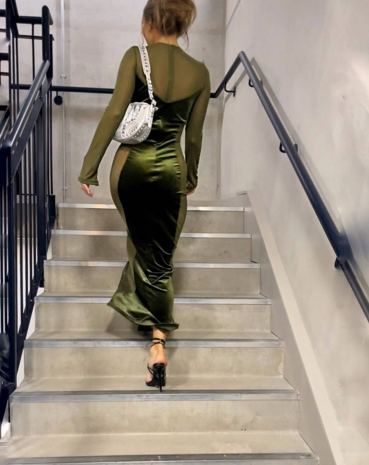 Giselle Khaki Maxi Dress - De Noir