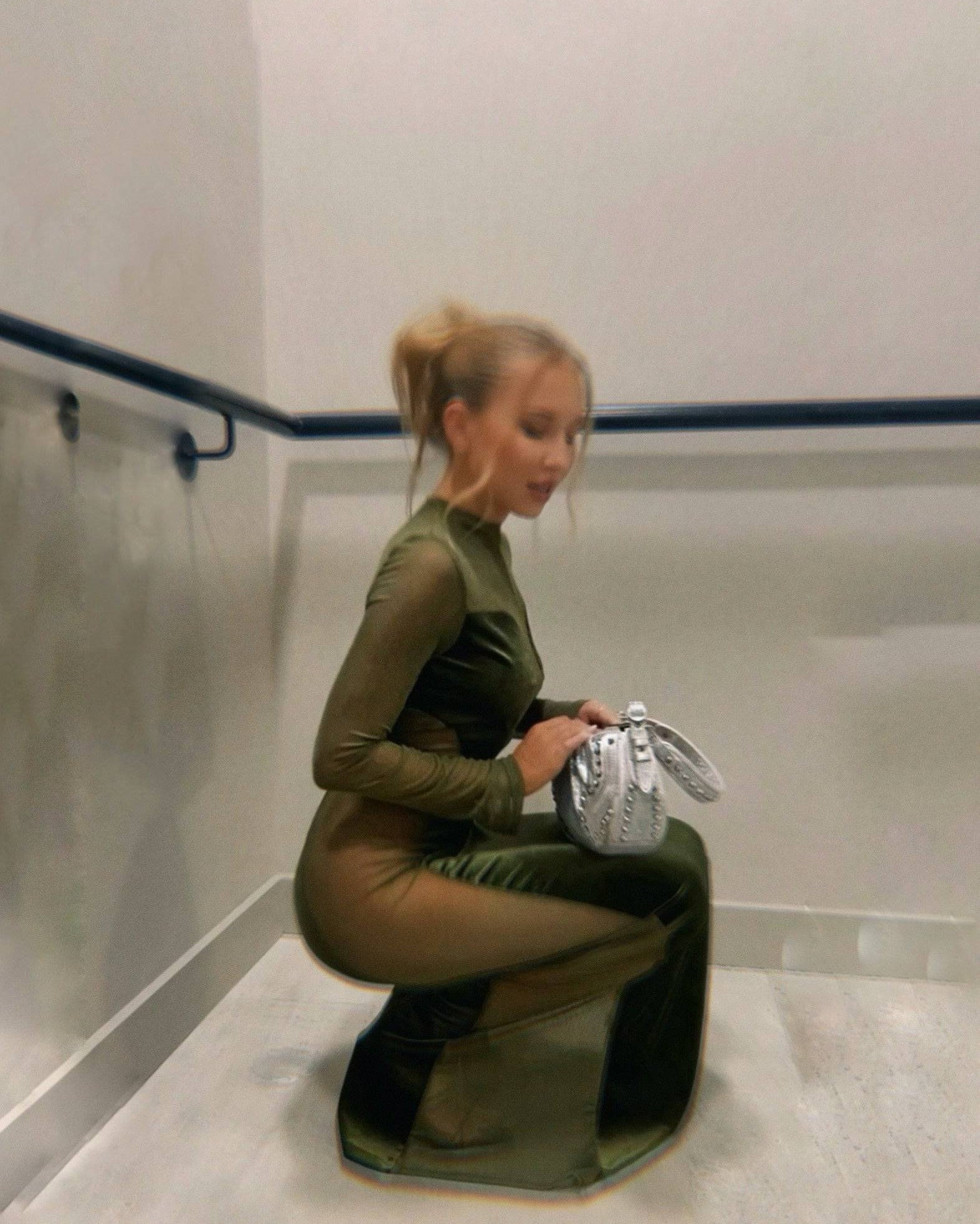 Giselle Khaki Maxi Dress - De Noir