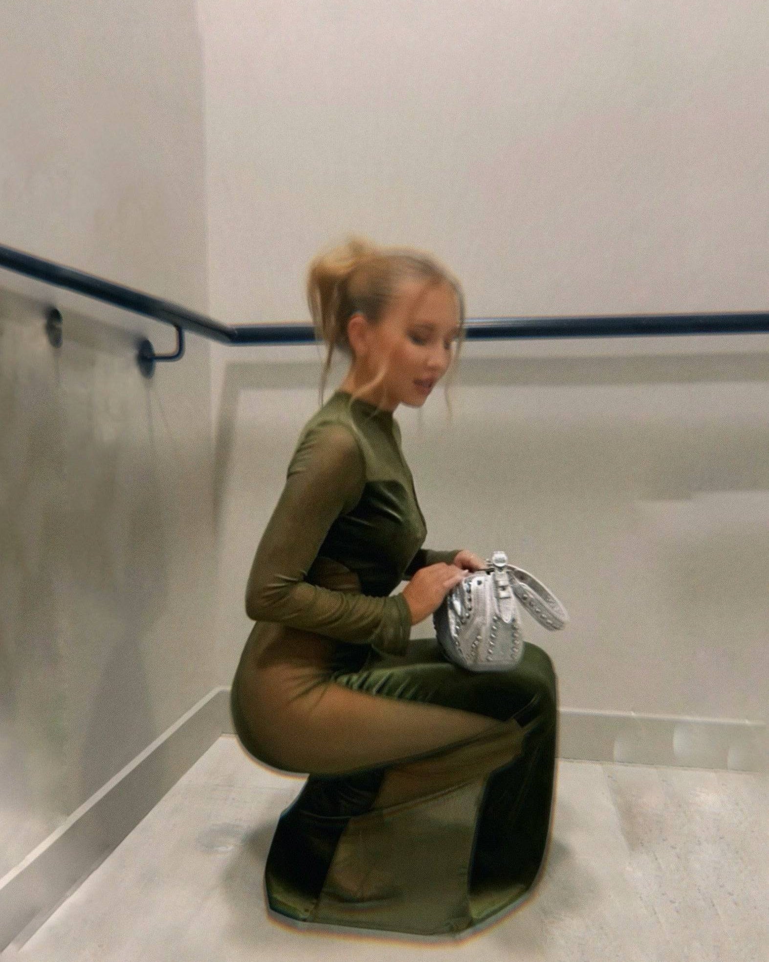 Giselle Khaki Maxi Dress - De Noir