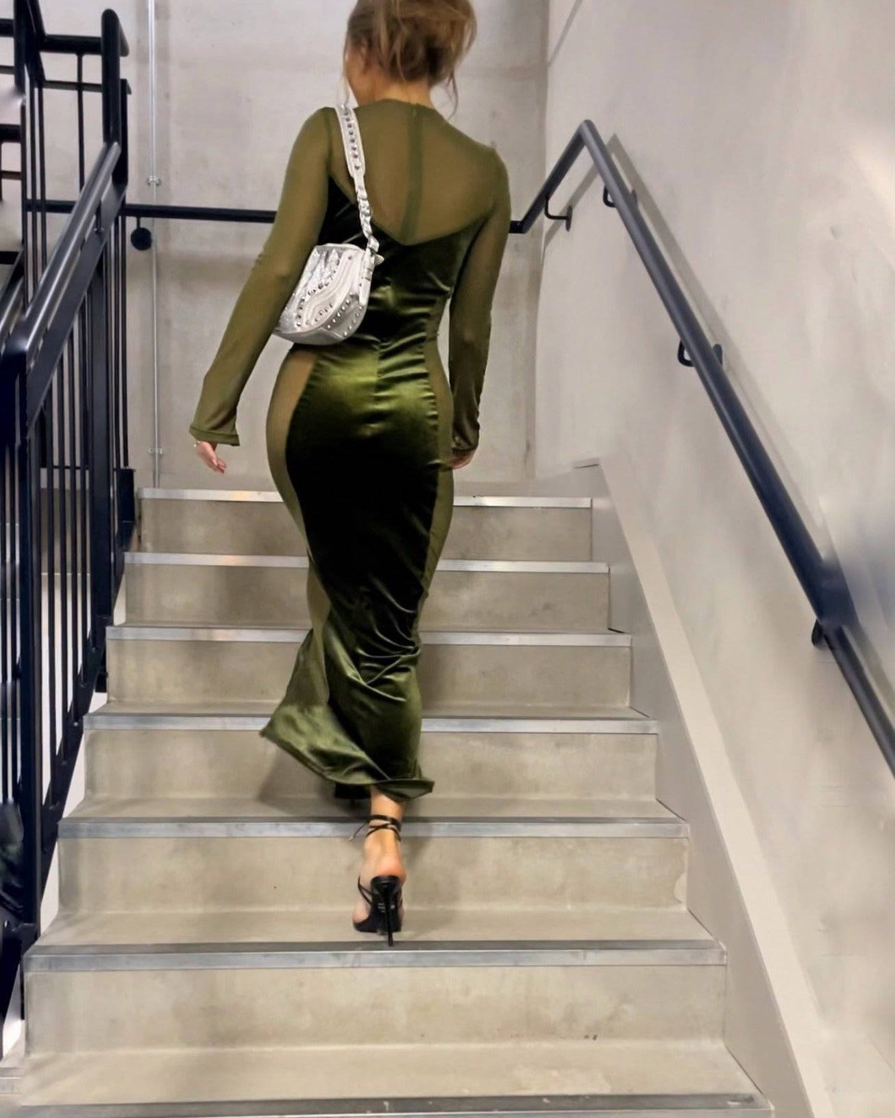 Giselle Khaki Maxi Dress - De Noir