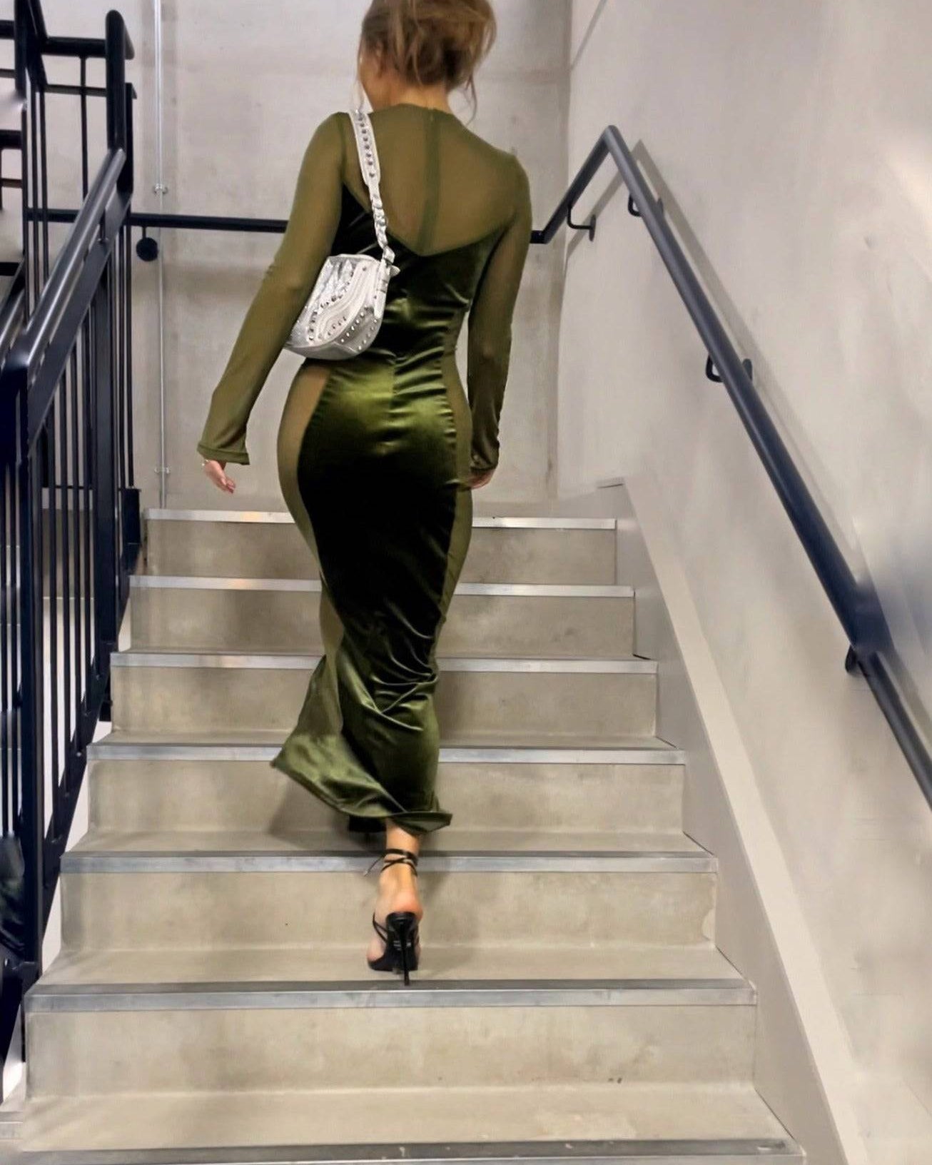 Giselle Khaki Maxi Dress - De Noir