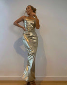 Chelsea Metallic Maxi Dress - De Noir