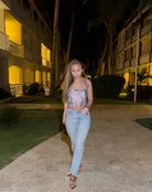 Chloe Diamante Silver Top - De Noir