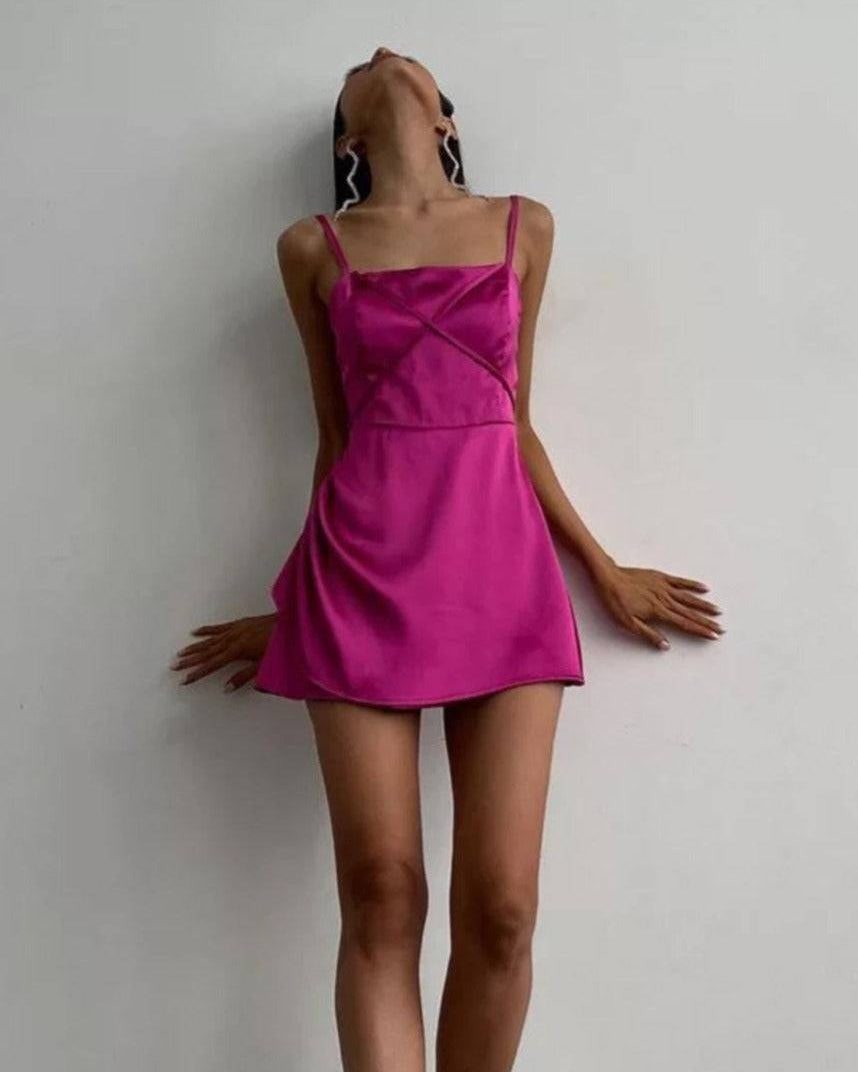 Gigi Pink Mini Dress - De Noir