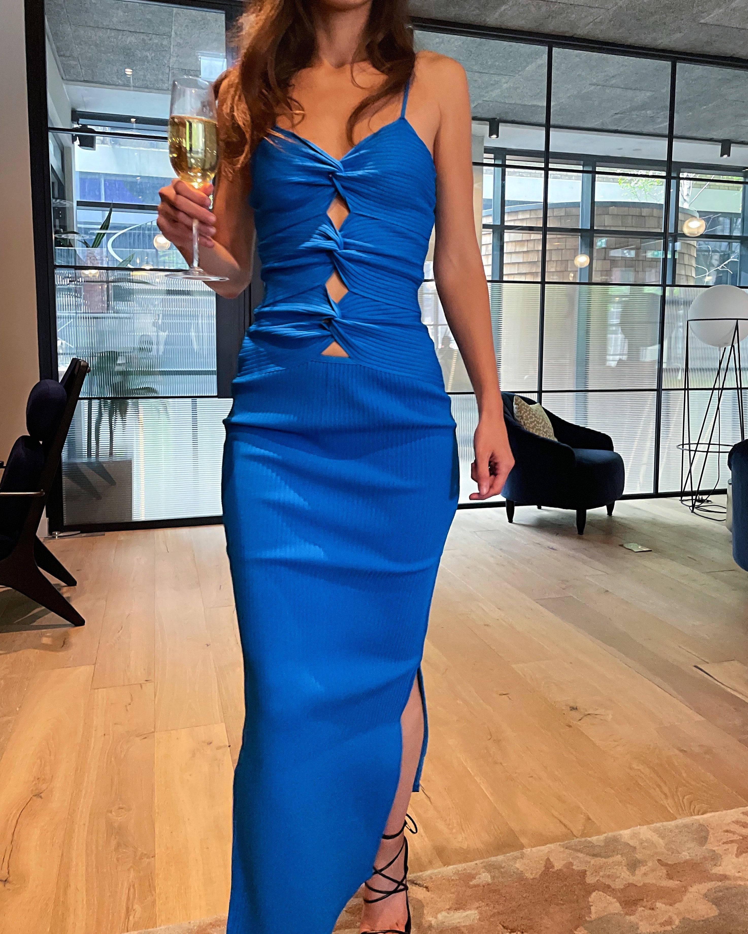 Amelia Blue Maxi Dress - De Noir