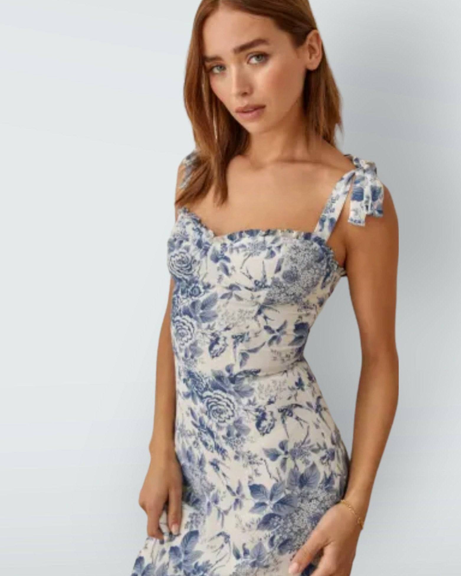 Christine Midi Cream Dress - De Noir