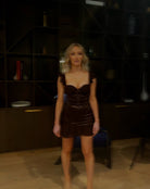 Brown Mini Dress -  Ariel
