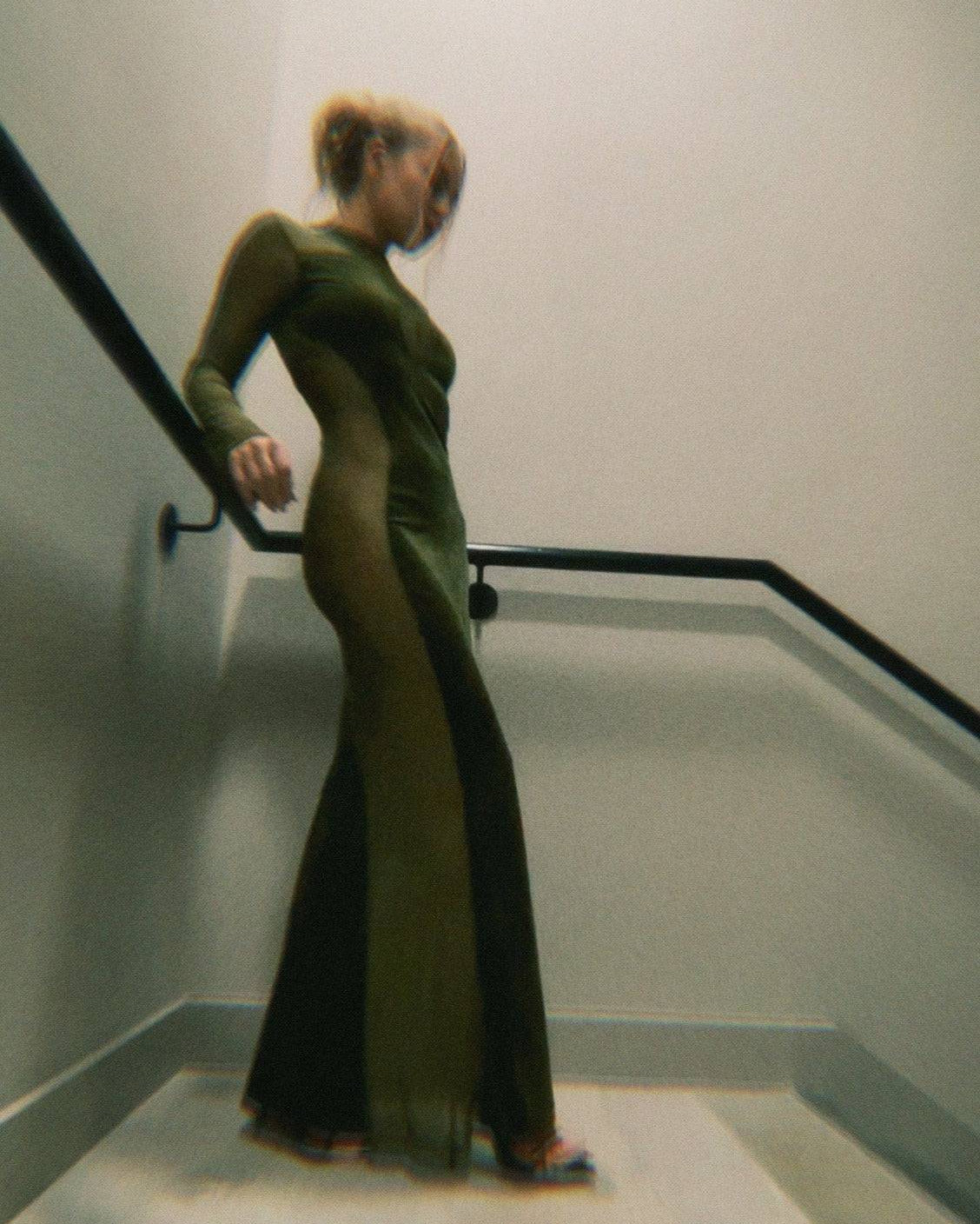 Giselle Khaki Maxi Dress - De Noir