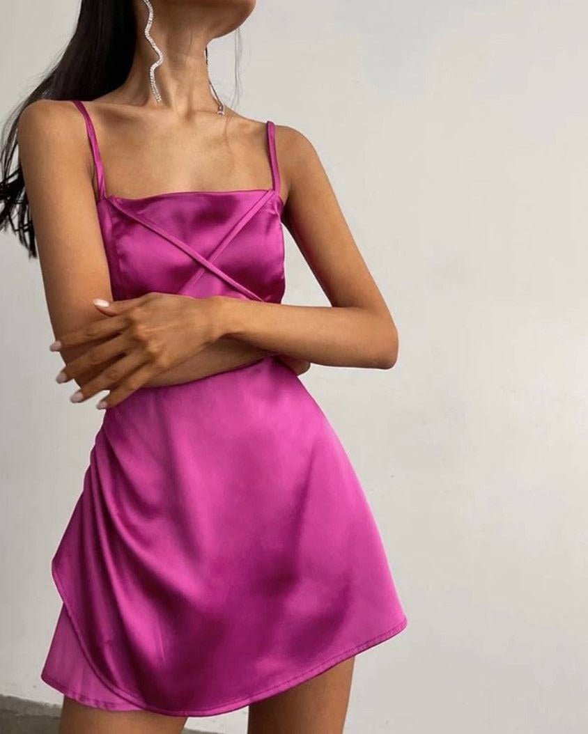 Gigi Pink Mini Dress - De Noir