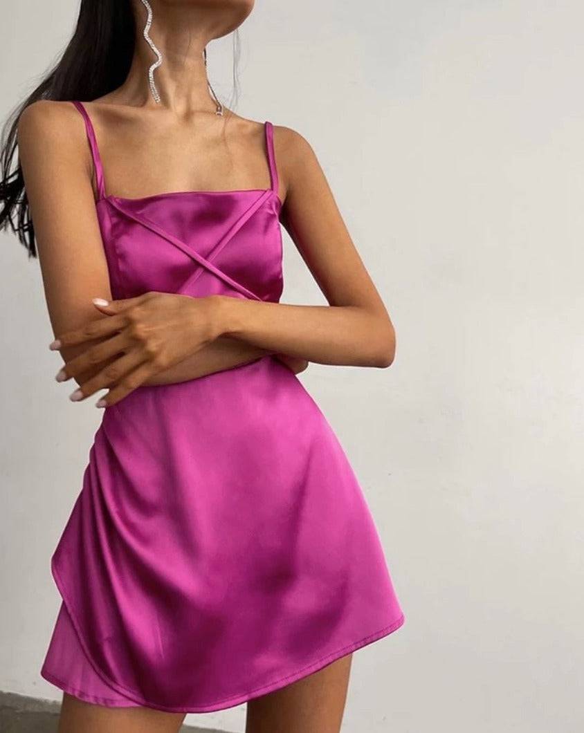 Gigi Pink Mini Dress - De Noir