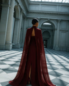 Pre- order Serena Black Cherry Maxi Dress - DE NOIR 