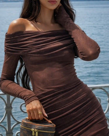 brown summer dress 