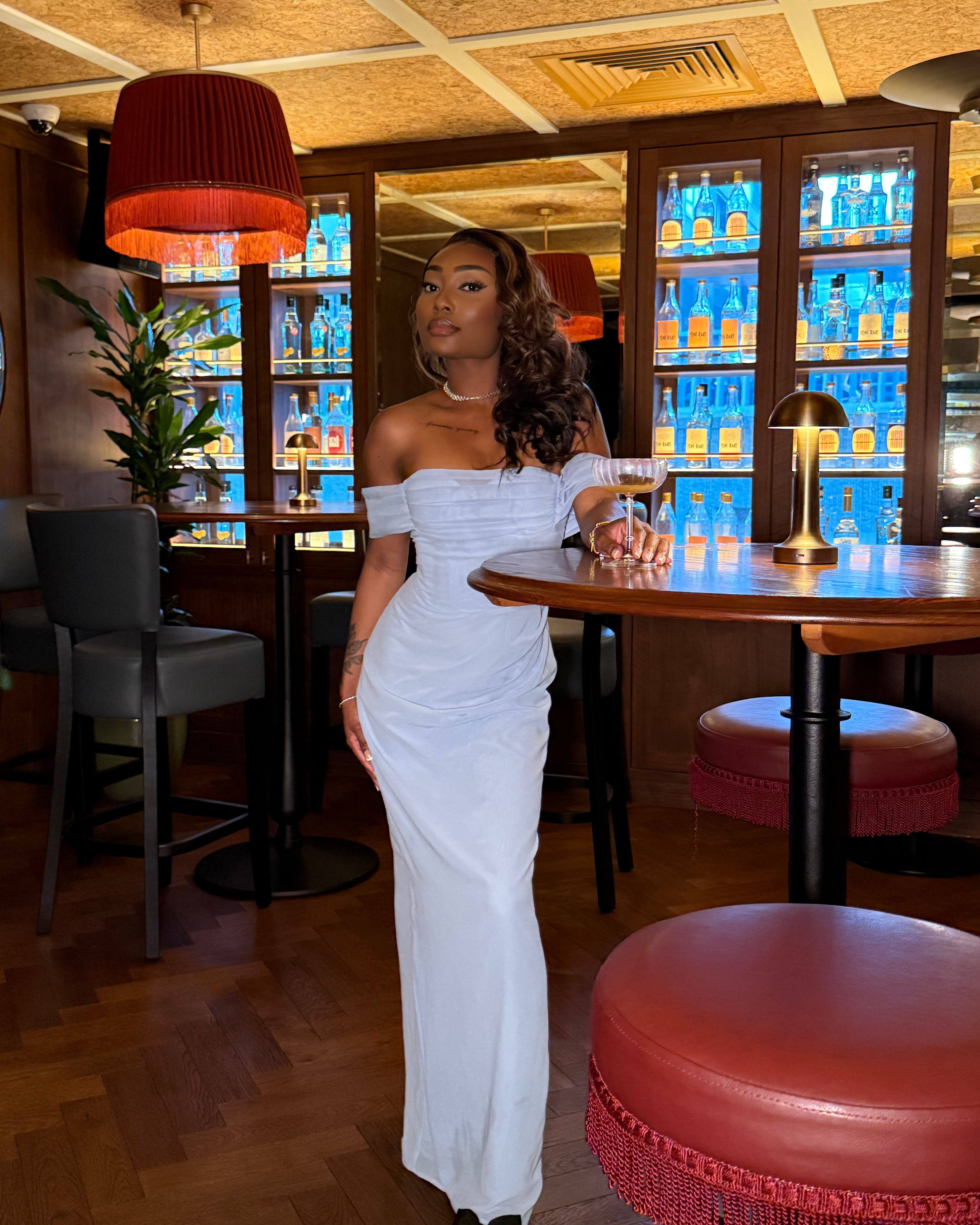Ice Blue Maxi Dress - DE NOIR 