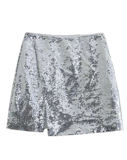Jorja Silver Skirt - DE NOIR 