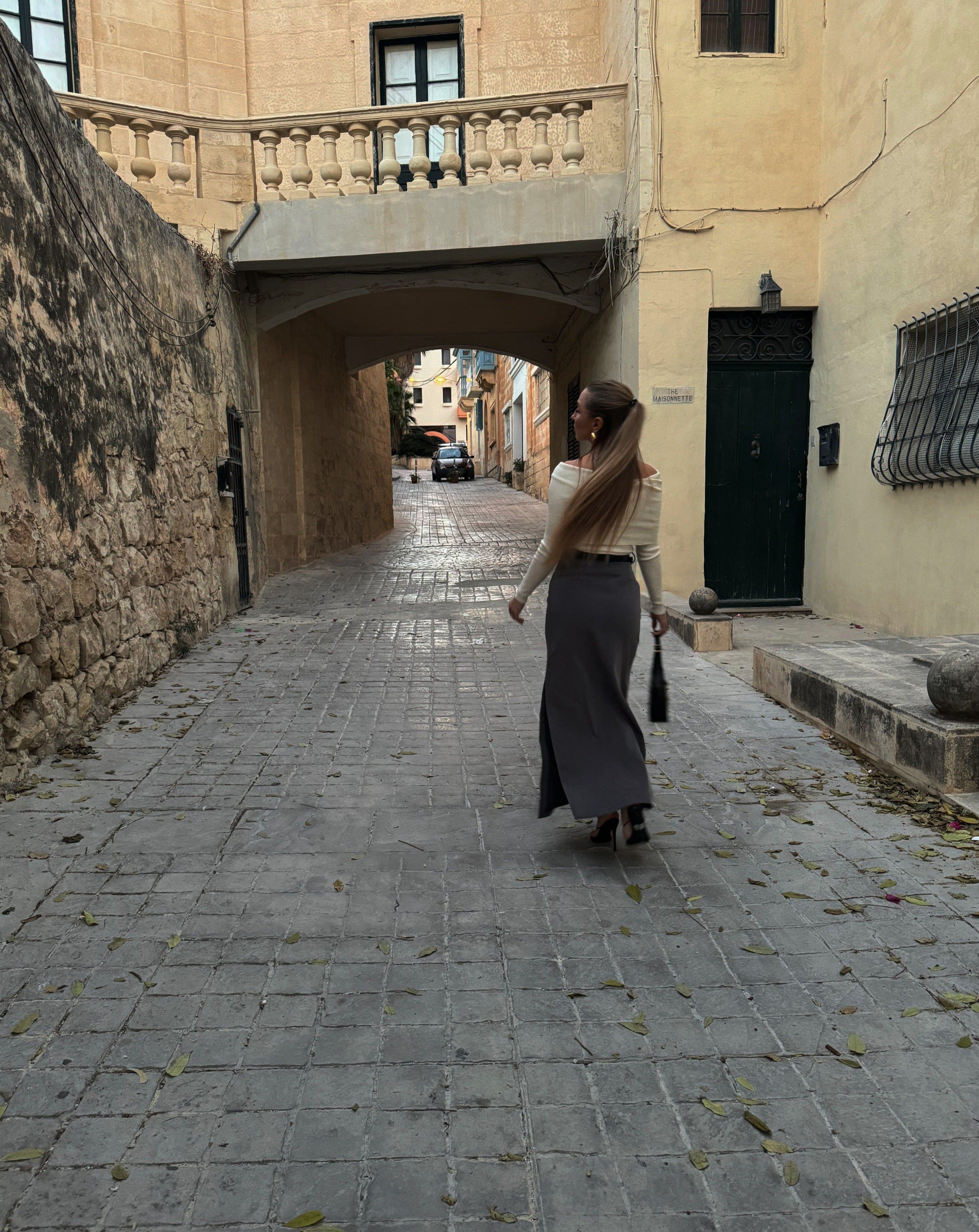 Grey Maxi Skirt