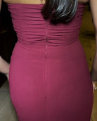 Burgundy dress