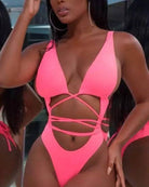 Wrap-around Swimsuit Pink