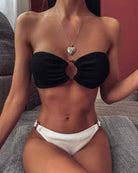 Ribbed Bikini Black & White