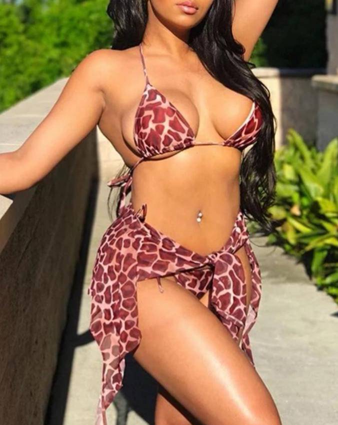 Leopard Bikini in Brown