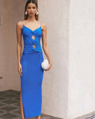 blue summer maxi dress 