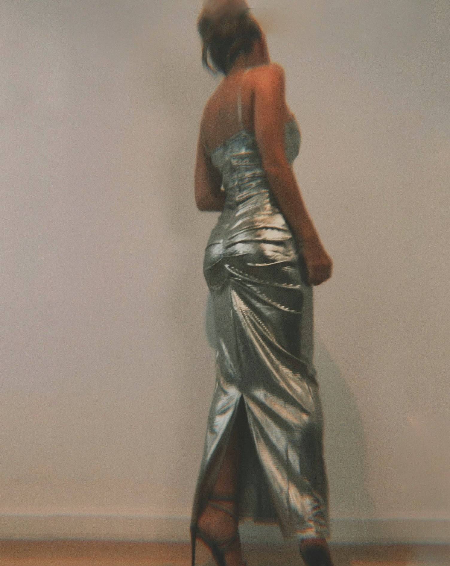 Chelsea Metallic Maxi Dress - De Noir 