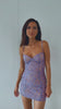 Naomi Lace Mini Dress in Lilac