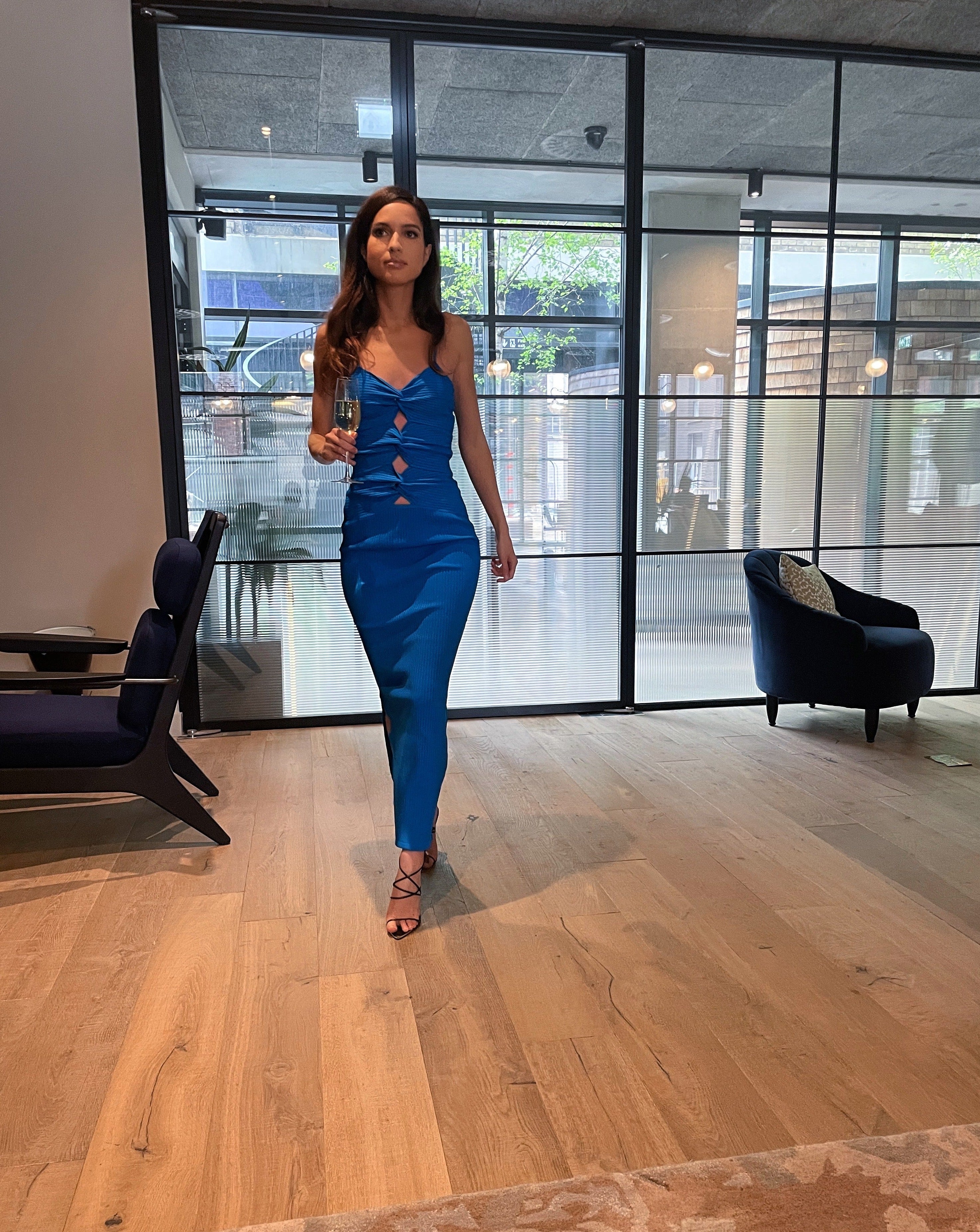 Amelia Blue Maxi Dress - De Noir 