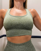 Ombre Seamless Sports Bra in Green 