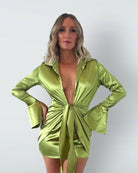 Kendal Lime Green Dress - De Noir 